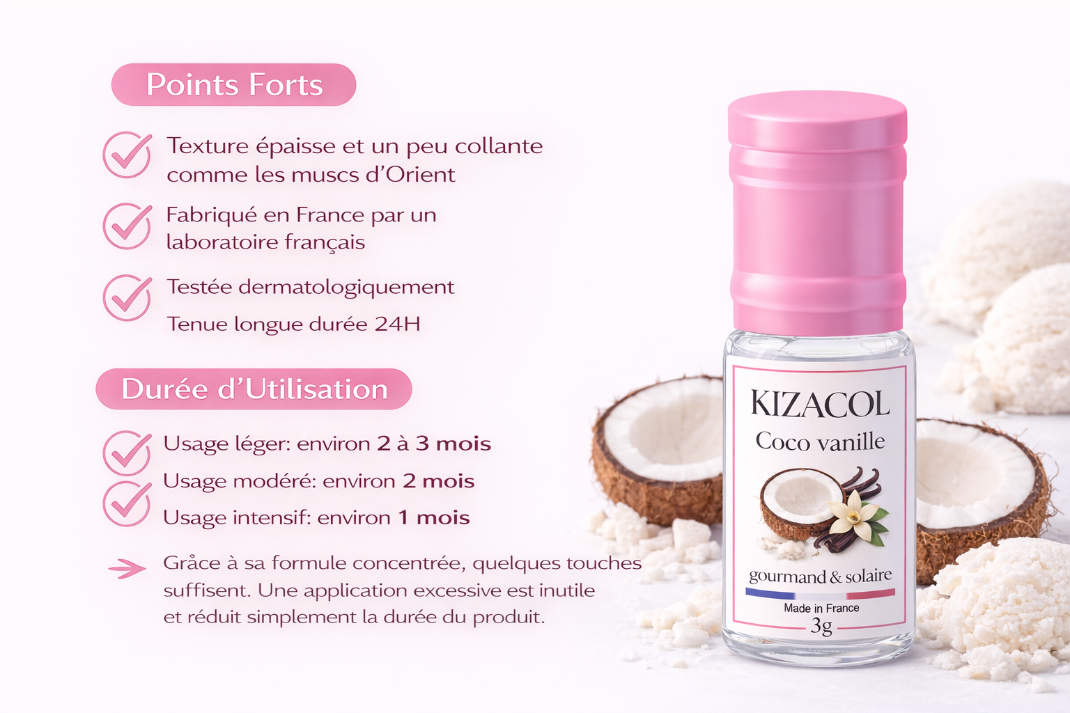 Musc coco vanille 3ml KIZACOL